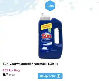 Plein.nl Sun Vaatwaspoeder Normaal 1,39 kg aanbieding