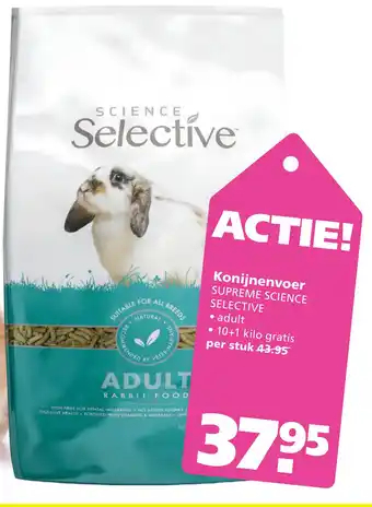 Ranzijn Konijnenvoer SUPREME SCIENCE SELECTIVE aanbieding