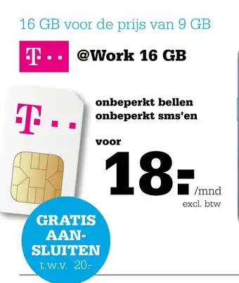 Telecombinatie 16 GB voor de prijs van 9 GB tele2 aanbieding