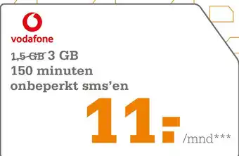 Telecombinatie Sim only vodafone aanbieding