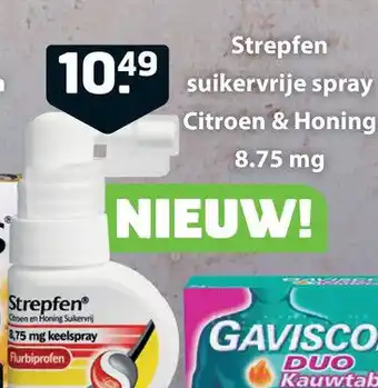 Trekpleister Strepfen suikervrije spray Citroen & Honing aanbieding