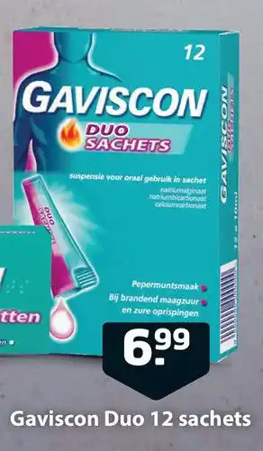Trekpleister Gaviscon Duo 12 sachets aanbieding