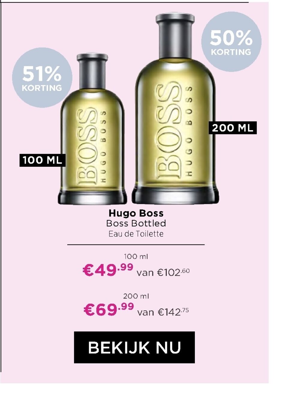 Hugo Boss eau de toilette folder aanbieding bij Ici Paris XL - details