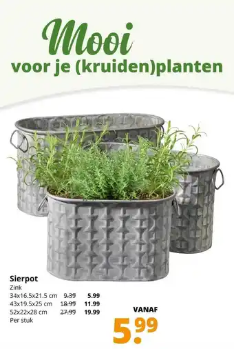 GroenRijk Sierpot aanbieding