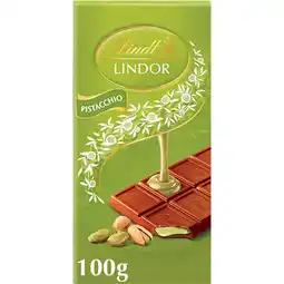 Albert Heijn Lindt Lindor reep melkchocolade pistache aanbieding