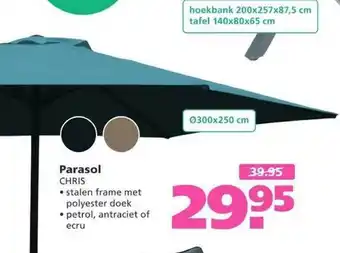 Ranzijn Parasol Chris aanbieding