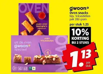 Boni Gwoonº Oven Snacks 10% Korting Bij 2 Stuks 280g aanbieding