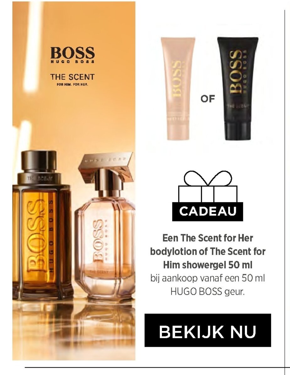 Een The Scent for Her Bodylotion of The Scent for Him Showergel 50 ml  aanbieding bij ICI Paris XL