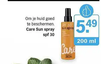 Albert Heijn Care Sun Spray SPF 30 200ml aanbieding