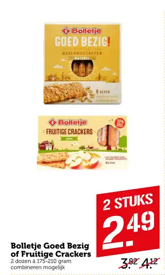 Coop Bolletje Goed Bezig of Fruitige Crackers aanbieding