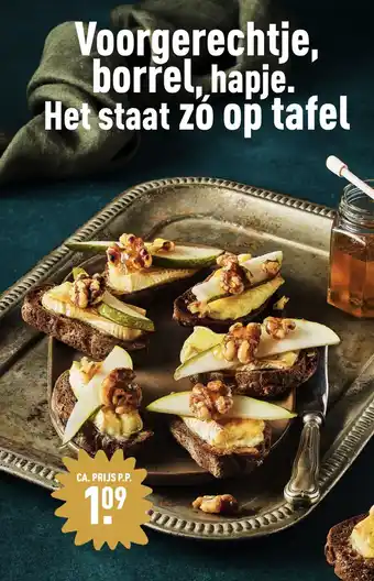 ALDI Voorgerechtje, borrel, hapje. Het staat ZO ó op tafel aanbieding