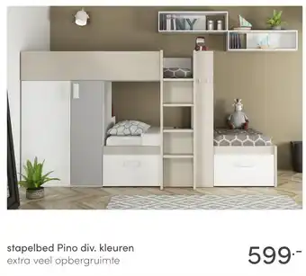 Baby & Tiener stapelbed Pino div. kleuren aanbieding