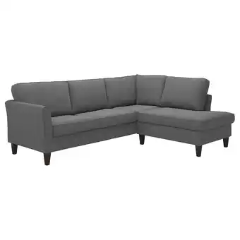 IKEA Ekholma Hoekbank, 4-zits met open einde, Hakebo donkergrijs aanbieding