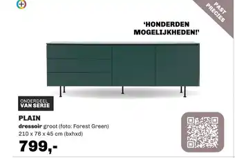 Trendhopper Dressoir Plain groot Forest Green aanbieding