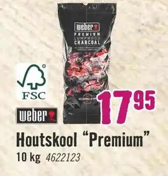 Hornbach Weber Houtskool "Premium" 10kg aanbieding