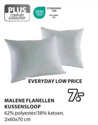 Jysk Malene flanellen kussensloop aanbieding