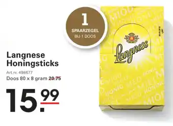 Sligro Langnese Honingsticks aanbieding