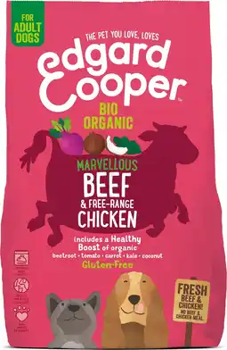 Intratuin Edgard & Cooper hondenvoer Bio rund en kip adult 700 g aanbieding