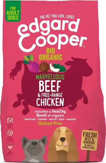 Intratuin Edgard & Cooper hondenvoer Bio rund en kip adult 700 g aanbieding