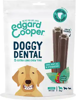Intratuin Edgard & Cooper kauwsticks Doggy Dental muntolie en aardbei L 7 stuks aanbieding