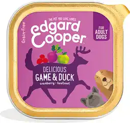 Intratuin Edgard & Cooper hondenvoer wild en eend adult 300 g aanbieding