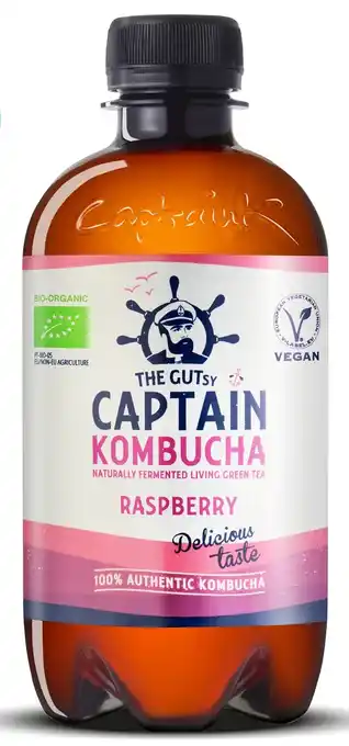 De Online Drogist The GUTsy Captain Kombucha Raspberry aanbieding