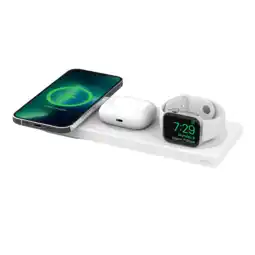 MediaMarkt Belkin Boostcharge Pro 3-in-1 Wireless Charging Pad Magsafe Wit aanbieding