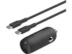 MediaMarkt Belkin Belkin 30 Watt Usb-c Pd Pps Car Charger Met 1m Pvc C-c Cable Autolader aanbieding