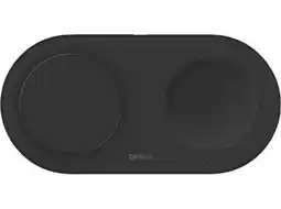 MediaMarkt Belkin Belkin 2in1 Qi2 15w Magnetic Charging Pad Zwart - Geschikt Voor Magsafe Draadloze Oplader aanbieding