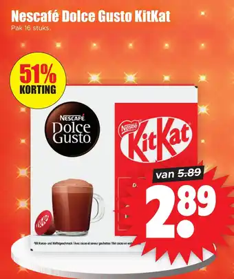 Dirk Nescafé Dolce Gusto KitKat aanbieding