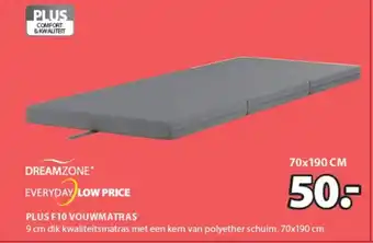 Jysk Dreamzone Plus F10 vouwmatras 70x190 cm aanbieding