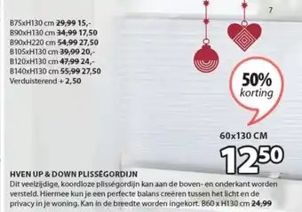 Jysk Hven up & down plissegordijn B60xH130 cm aanbieding