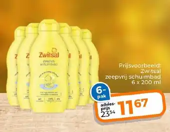 Trekpleister Zwitsal zeepvrij schuimbad aanbieding