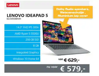 Informatique Lenovo Ideapad 5 82LM008BMH aanbieding