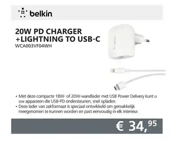 Informatique 20W PD Charger + Lightning to USB-C aanbieding