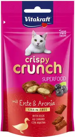 Intratuin Vitakraft kattensnack graanvrij Crispy Crunch eend 60 g aanbieding