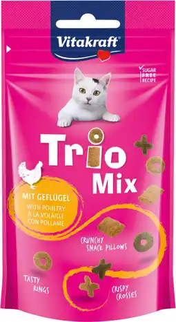 Intratuin Vitakraft kattensnack Trio Mix gevogelte 60 g aanbieding