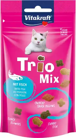 Intratuin Vitakraft kattensnack Trio Mix vis 60 g aanbieding