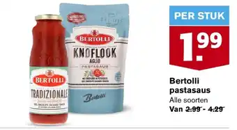 Hoogvliet Bertolli pastasaus aanbieding