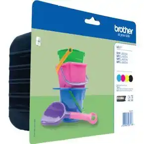 Bol.com Brother LC-221BKCMY - Inktcartridge / Zwart / Geel / Magenta / Cyaan aanbieding