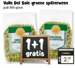 Boon`s Markt Valle Del Sole groene spliterwten aanbieding