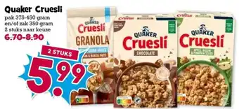 Boon`s Markt Quaker Cruesli aanbieding