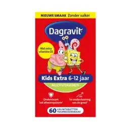 De Online Drogist Dagravit Kids Extra 6-12 jaar Multivitaminen Kauwtabletten aanbieding