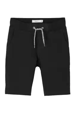 Wehkamp NAME IT KIDS slim fit sweatshort Honk met katoen zwart aanbieding