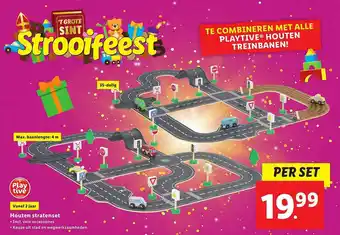 Lidl Playtive Houten Stratenset aanbieding