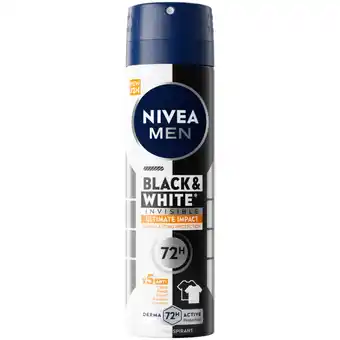 Albert Heijn NIVEA Men black & white anti-transpirant spray aanbieding