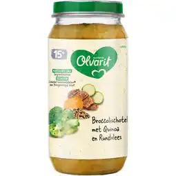 Albert Heijn Olvarit Broccolischotel quinoa rundvlees 15m+ aanbieding