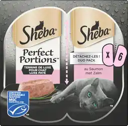 Intratuin Sheba kattenvoer Perfect Portions zalm 37,5 g 6 stuks aanbieding