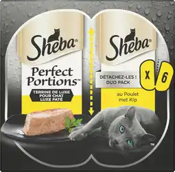 Intratuin Sheba kattenvoer Perfect Portions kip 37,5 g 6 stuks aanbieding