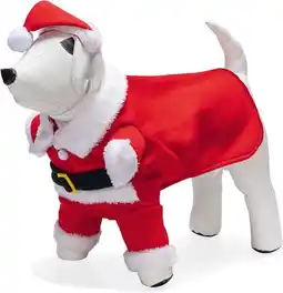 Intratuin Beeztees hondentrui kerstman rood / wit 28 cm aanbieding